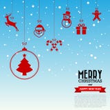 Merry Christmas and Happy New Year background. Illustration eps10 stock illustration Merry Christmas and Happy New Year background. Illustration eps10 stock illustration