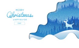 Merry Christmas, happy new year, calligraphy, landscape winter royalty free illustration Merry Christmas, happy new year, calligraphy, landscape winter royalty free illustration