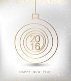 Merry Christmas Happy New Year Gold 2016 Spiral Shape. Ideal For Xmas Card Or Elegant Holiday Party Invitation. EPS10 Vector. Stock Photography Merry Christmas Happy New Year Gold 2016 Spiral Shape. Ideal For Xmas Card Or Elegant Holiday Party Invitation. EPS10 Vector. Stock Photography