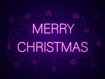 Merry Christmas in neon letters. Vector illustration. vector illustration Merry Christmas in neon letters. Vector illustration. vector illustration