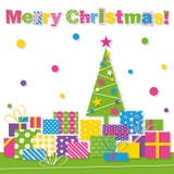 Polka Dots Tree Greeting Card Stock Illustration - Image: 26375944