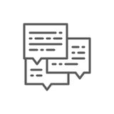 Message, business conversation, email line icon. vector illustration Message, business conversation, email line icon. vector illustration