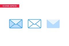 Message, email icon in line, outline, filled outline and flat design style isolated on white background. vector eps10 stock illustration Message, email icon in line, outline, filled outline and flat design style isolated on white background. vector eps10 stock illustration