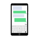 Messenger app smartphone royalty free illustration Messenger app smartphone royalty free illustration