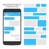 Messenger and social network concept. Speech bubbles constructor. stock illustration Messenger and social network concept. Speech bubbles constructor. stock illustration