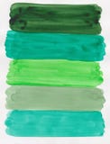 Met de hand geschilderde groene waterverf stock foto Met de hand geschilderde groene waterverf stock foto
