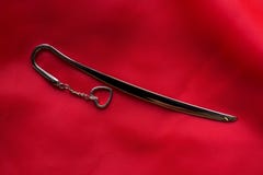 Metal bookmark with heart symbol royalty free stock image Metal bookmark with heart symbol royalty free stock image