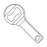 Metal bottle opener for beer bottles.A device for opening beer. Pub single icon in outline style vector symbol stock royalty free illustration Metal bottle opener for beer bottles.A device for opening beer. Pub single icon in outline style vector symbol stock royalty free illustration
