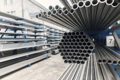 Metal inox pipe on stack Royalty Free Stock Photo Metal inox pipe on stack Royalty Free Stock Photo