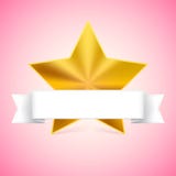 Metal star label with ribbon stock illustration Metal star label with ribbon stock illustration