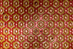 Metallic texture of red and yellow hexagons. stock photography Metallic texture of red and yellow hexagons. stock photography