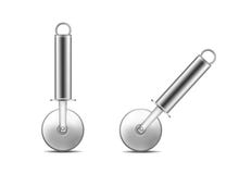 Metallpizzamesser stock abbildung Metallpizzamesser stock abbildung