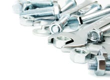 metalwork Metallbefestigung, Schlüssel auf einem Weiß stockfoto metalwork Metallbefestigung, Schlüssel auf einem Weiß stockfoto