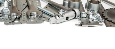 Metalwork. Ruler, wrench, and others tools royalty free stock photography Metalwork. Ruler, wrench, and others tools royalty free stock photography