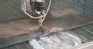 Metalworking CNC milling machine, cutting metal modern processing technology.