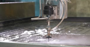 Metalworking CNC milling machine, cutting metal modern processing technology.