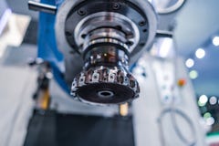 Metalworking CNC milling machine. Cutting metal modern processin Stock Photography Metalworking CNC milling machine. Cutting metal modern processin Stock Photography