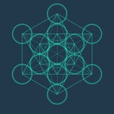 Metatron sześcian Kwiat życie Wektorowy Geometryczny symbol odizolowywa royalty ilustracja Metatron sześcian Kwiat życie Wektorowy Geometryczny symbol odizolowywa royalty ilustracja