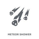 Meteor shower icon from Astronomy collection. vector illustration Meteor shower icon from Astronomy collection. vector illustration