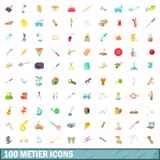 100 metier icons set, cartoon style. 100 metier icons set in cartoon style for any design vector illustration royalty free illustration 100 metier icons set, cartoon style. 100 metier icons set in cartoon style for any design vector illustration royalty free illustration