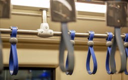 Handrails in the electric train royalty free stock images Handrails in the electric train royalty free stock images