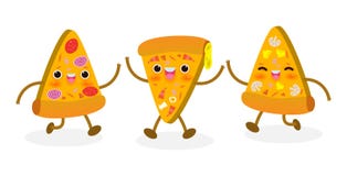 Metta della fetta della pizza divertente Pasto rapido Progettazione della pizza Personaggio dei cartoni animati dell'illustrazion royalty illustrazione gratis Metta della fetta della pizza divertente Pasto rapido Progettazione della pizza Personaggio dei cartoni animati dell'illustrazion royalty illustrazione gratis