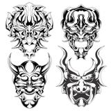Metta della maschera del demone illustrazione vettoriale Metta della maschera del demone illustrazione vettoriale
