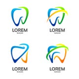 Metta di colore dentario Logo Design pieno illustrazione vettoriale Metta di colore dentario Logo Design pieno illustrazione vettoriale