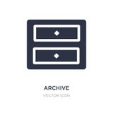 meubles d'archives d'icône de deux tiroirs sur le fond blanc Illustration simple d'élément de concept d'UI illustration de vecteur meubles d'archives d'icône de deux tiroirs sur le fond blanc Illustration simple d'élément de concept d'UI illustration de vecteur
