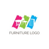 Meubles Logo Vector Art Logo Template et illustration illustration libre de droits Meubles Logo Vector Art Logo Template et illustration illustration libre de droits