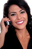 Mexicaanse Vrouw op de Telefoon van de Cel stock afbeeldingen Mexicaanse Vrouw op de Telefoon van de Cel stock afbeeldingen