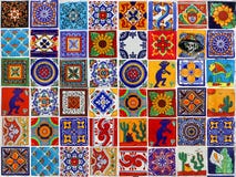 Mexican Ceramic Tile. Multicolored Bright Colorful Background Stock Image