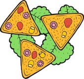 Mexican food nachos - colorful sketch. Ink artwork. Graphic doodle cartoon art. Vector illustration royalty free illustration Mexican food nachos - colorful sketch. Ink artwork. Graphic doodle cartoon art. Vector illustration royalty free illustration