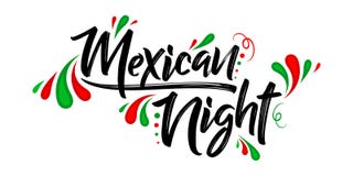 Mexican night vector banner celebration design Stock Photo Mexican night vector banner celebration design Stock Photo