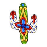 Mexican ornamental cactus. stock illustration Mexican ornamental cactus. stock illustration