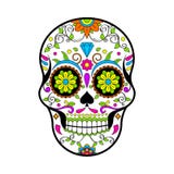 Mexican Sugar skulls, Day of the dead vector illustration on white background stock illustration Mexican Sugar skulls, Day of the dead vector illustration on white background stock illustration