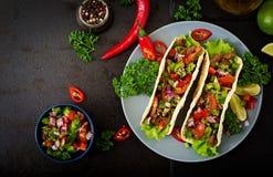 Mexican tacos with beef royalty free stock photo Mexican tacos with beef royalty free stock photo