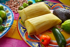 Mexican Tamale tamales of corn leaves Royalty Free Stock Image Mexican Tamale tamales of corn leaves Royalty Free Stock Image