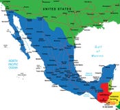Central America And The Caribbean Map Stock Photos - Image: 24902503