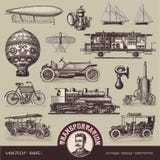 Mezzi dell'annata di trasporto illustrazione vettoriale Mezzi dell'annata di trasporto illustrazione vettoriale
