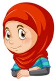 Mezzo ente della ragazza musulmana royalty illustrazione gratis Mezzo ente della ragazza musulmana royalty illustrazione gratis