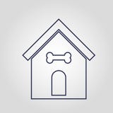 Miłości Domowa ikona odizolowywał płaską liniową wektorową ikonę na białej tło ochronie ilustracji Miłości Domowa ikona odizolowywał płaską liniową wektorową ikonę na białej tło ochronie ilustracji