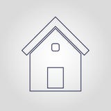Miłości Domowa ikona odizolowywał płaską liniową wektorową ikonę na białej tło ochronie ilustracji Miłości Domowa ikona odizolowywał płaską liniową wektorową ikonę na białej tło ochronie ilustracji