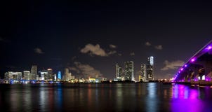 Miami city night skyline Royalty Free Stock Image Miami city night skyline Royalty Free Stock Image