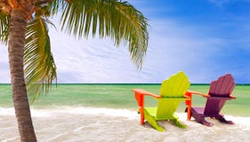 Miami Florida, Panorama van kleurrijke zitkamerstoelen stock afbeelding Miami Florida, Panorama van kleurrijke zitkamerstoelen stock afbeelding
