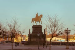 Miasto Drezdeński centrum dziejowy Jesień wieczór w Drezdeńskim fotografia stock Miasto Drezdeński centrum dziejowy Jesień wieczór w Drezdeńskim fotografia stock