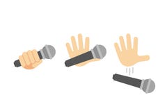 Mic-droppillustration royaltyfri illustrationer Mic-droppillustration royaltyfri illustrationer