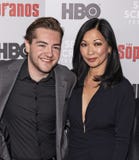 Michael Gandolfini & Deborah Lin alla Riunione dei soprani immagini stock libere da diritti Michael Gandolfini & Deborah Lin alla Riunione dei soprani immagini stock libere da diritti