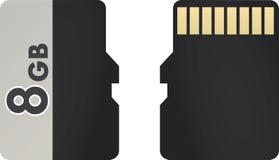 Micro SD Card. Front And Back View Royalty Free Stock Image Micro SD Card. Front And Back View Royalty Free Stock Image