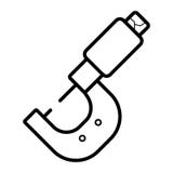 Micrometer vectorpictogram workhouse vector illustratie Micrometer vectorpictogram workhouse vector illustratie